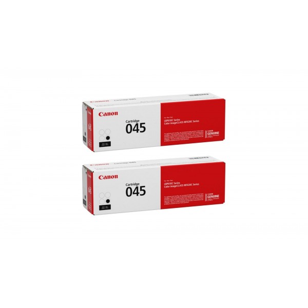 Pachet Cartuse Toner Original Canon 2x CRG-045B Negru 2800 pagini si stick USB