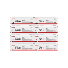 Pachet Cartuse Toner Original Canon 2x CRG-045HB Negru, 2x CRG-045HC Cyan, 2x CRG-045HM Magenta, 2x CRG-045HY Galben, 18800 pagini si stick USB