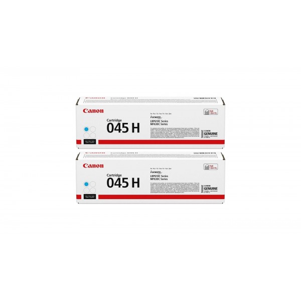 Pachet Cartuse Toner Original Canon 2x CRG-045HC Cyan 4400 pagini si stick USB