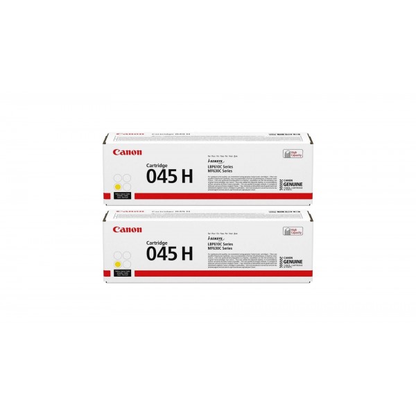 Pachet Cartuse Toner Original Canon 2x CRG-045HY Galben 4400 pagini si stick USB