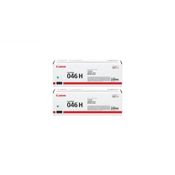 Pachet Cartuse Toner Original Canon 2x CRG-046HC Cyan 10000 pagini si stick USB