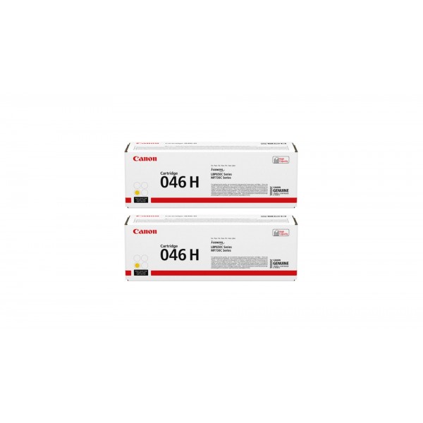 Pachet Cartuse Toner Original Canon 2x CRG-046HY Galben 10000 pagini si stick USB