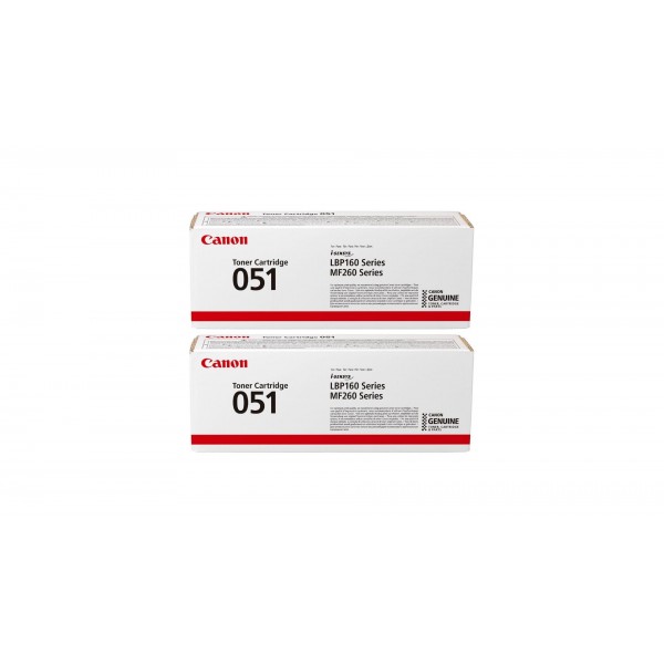 Pachet Cartuse Toner Original Canon 2x CRG-051B Negru 3400 pagini si stick USB
