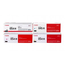 Pachet Cartuse Toner Original Canon 1x CRG054HB Negru, 1x CRG054HC Cyan, 1x CRG054HM Magenta, 1x CRG054HY Galben, 10000 pagini si stick USB