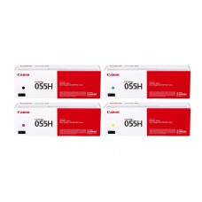 Pachet Cartuse Toner Original Canon 1x CRG055HB Negru, 1x CRG055HC Cyan, 1x CRG055HM Magenta, 1x CRG055HY Galben, 25300 pagini si stick USB