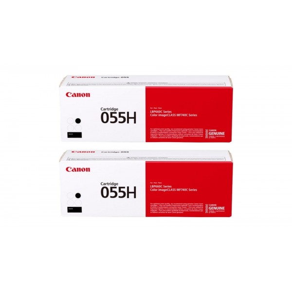 Pachet Cartuse Toner Original Canon 2x CRG055HB Negru 15200 pagini si stick USB