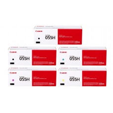 Pachet Cartuse Toner Original Canon 2x CRG055HB Negru, 1x CRG055HC Cyan, 1x CRG055HM Magenta, 1x CRG055HY Galben, 32900 pagini si stick USB