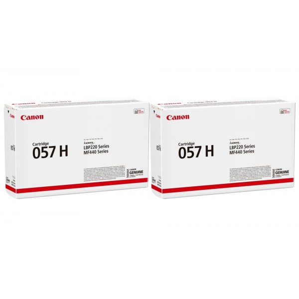 Pachet Cartuse Toner Original Canon 2x CRG-057HB Negru 20000 pagini si stick USB