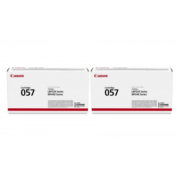 Pachet Cartuse Toner Original Canon 2x CRG-057B Negru 6200 pagini si stick USB
