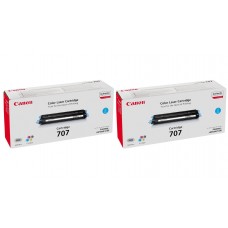 Pachet Cartuse Toner Original Canon 2x CRG-707C Cyan 4000 pagini si stick USB