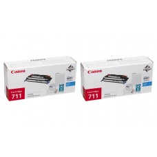 Pachet Cartuse Toner Original Canon 2x CRG-711C Cyan 12000 pagini si stick USB