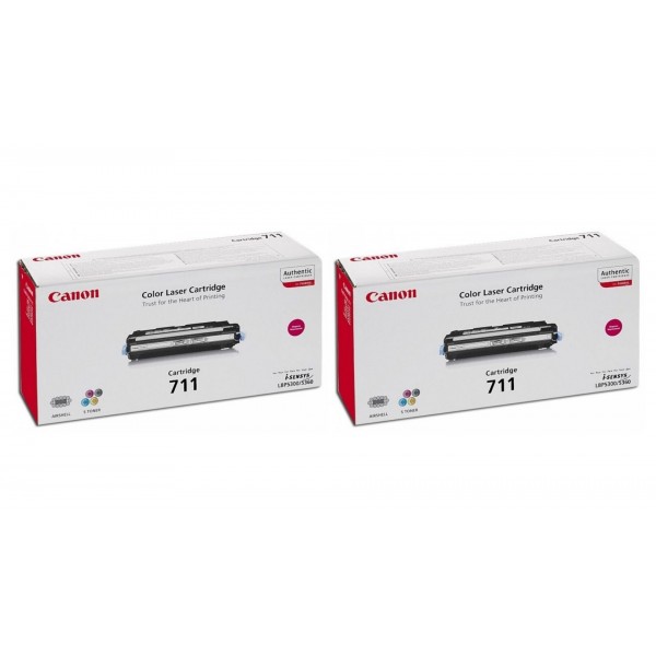 Pachet Cartuse Toner Original Canon 2x CRG-711M Magenta 12000 pagini si stick USB