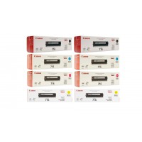 Pachet Cartuse Toner Original Canon 2x CRG-716B Negru, 2x CRG-716C Cyan, 2x CRG-716M Magenta, 2x CRG-716Y Galben, 13600 pagini si stick USB