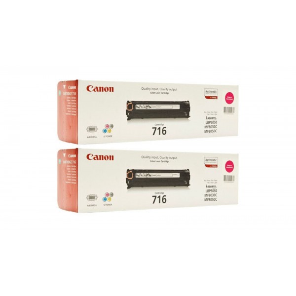 Pachet Cartuse Toner Original Canon 2x CRG-716M Magenta 3000 pagini si stick USB