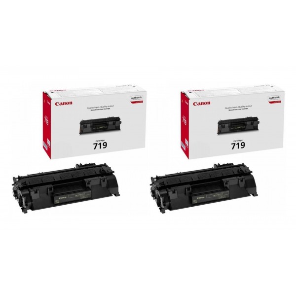 Pachet Cartuse Toner Original Canon 2x CRG-719B Negru 4200 pagini si stick USB