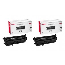 Pachet Cartuse Toner Original Canon 2x CRG-723B Negru 10000 pagini si stick USB