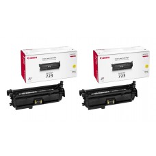Pachet Cartuse Toner Original Canon 2x CRG-723Y Galben 17000 pagini si stick USB