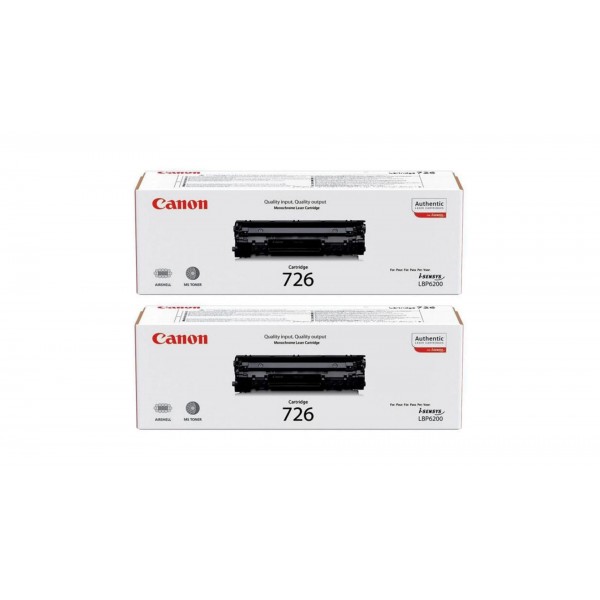 Pachet Cartuse Toner Original Canon 2x CRG-726B Negru 4200 pagini si stick USB