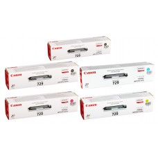 Pachet Cartuse Toner Original Canon 2x CRG-729B Negru, 1x CRG-729C Cyan, 1x CRG-729M Magenta, 1x CRG-729Y Galben, 5400 pagini si stick USB
