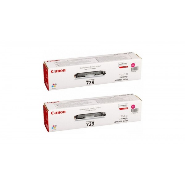 Pachet Cartuse Toner Original Canon 2x CRG-729M Magenta 2000 pagini si stick USB
