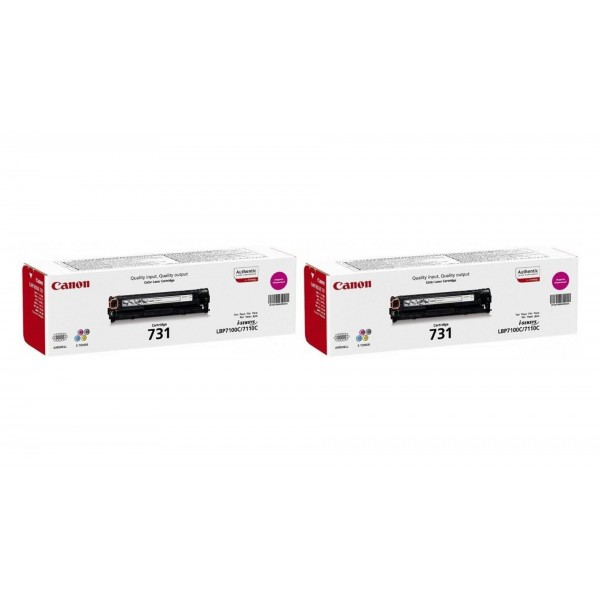 Pachet Cartuse Toner Original Canon 2x CRG-731M Magenta 3000 pagini si stick USB