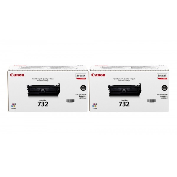 Pachet Cartuse Toner Original Canon 2x CRG-732HB Negru 24000 pagini si stick USB