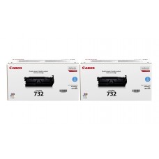 Pachet Cartuse Toner Original Canon 2x CRG-732C Cyan 12800 pagini si stick USB