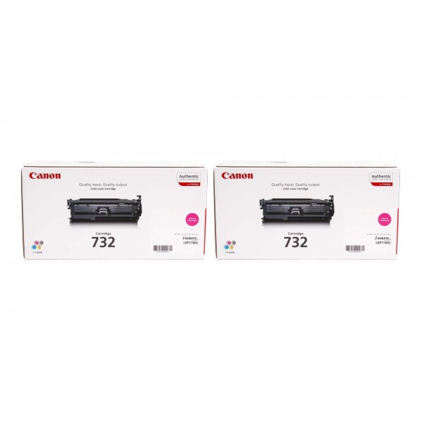 Pachet Cartuse Toner Original Canon 2x CRG-732M Magenta 12800 pagini si stick USB