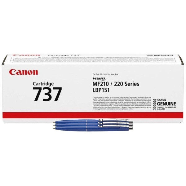 Set Toner Canon CRG-737B Negru, 2400 pagini + 3 Pixuri