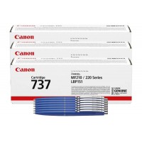 Set 3x Toner Canon CRG-737B Negru 7200pag + 7 Pixuri