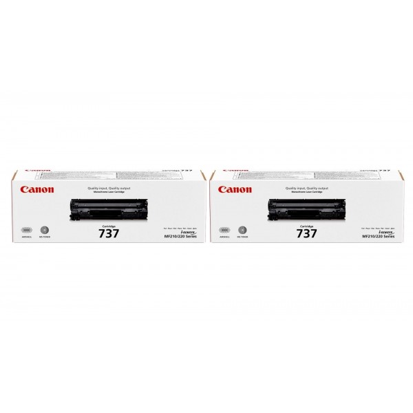 Pachet Cartuse Toner Original Canon 2x CRG-737B Negru 4800 pagini si stick USB