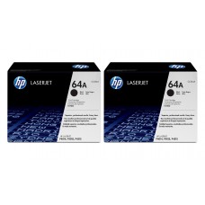 Set Cartuse Toner Original HP (64A) 2x CC364A Negru, 20000 pagini si stick USB