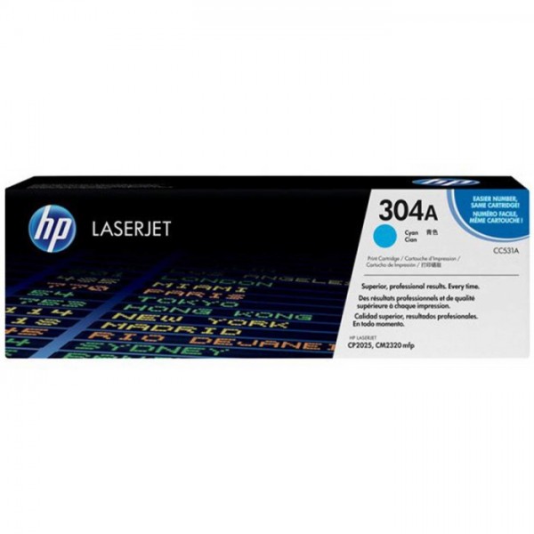 Cartus Toner Original HP (304A) CC531A Cyan, 2800 pagini