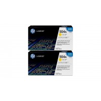 Set Cartuse Toner Original HP (504A) 2x CE252A Galben, 14000 pagini si stick USB