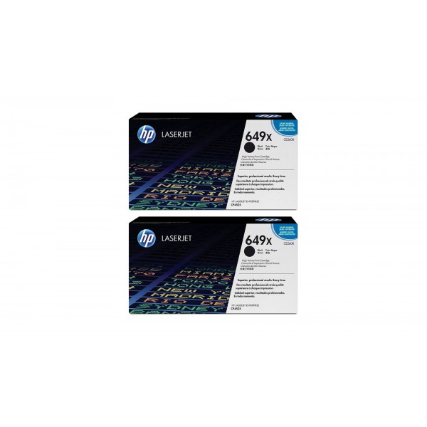 Set Cartuse Toner Original HP (649X) 2x CE260X Negru, 34000 pagini si stick USB