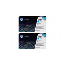 Set Cartuse Toner Original HP (648A) 2x CE261A Cyan, 22000 pagini si stick USB