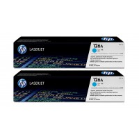 Set Cartuse Toner Original HP (126A) 2x CE311A Cyan, 2000 pagini si stick USB