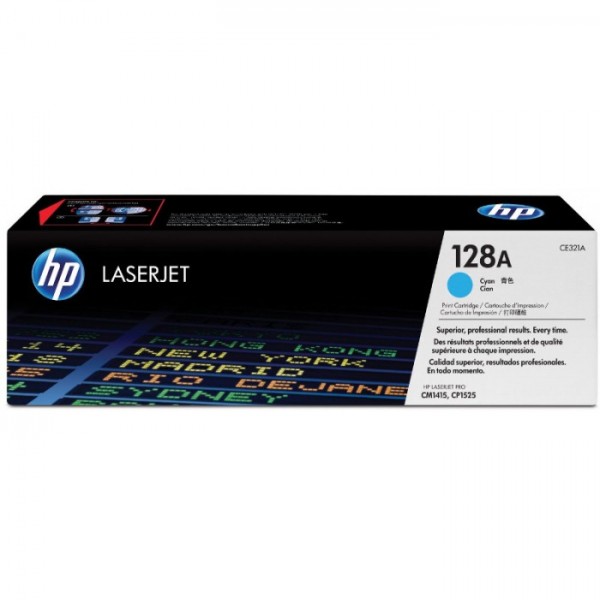 Cartus Toner Original HP (128A) CE321A Cyan, 1300 pagini