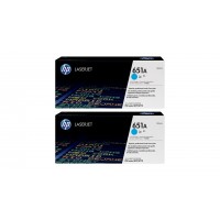 Set Cartuse Toner Original HP (651A) 2x CE341A Cyan, 32000 pagini si stick USB