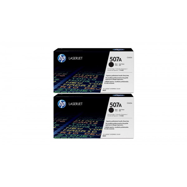 Set Cartuse Toner Original HP (507A) 2x CE400A Negru, 11000 pagini si stick USB