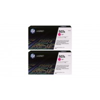Set Cartuse Toner Original HP (507A) 2x CE403A Magenta, 12000 pagini si stick USB