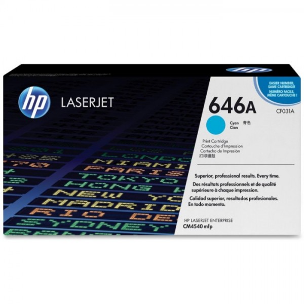 Cartus Toner Original HP (646A) CF031A Cyan, 12500 pagini