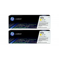 Set Cartuse Toner Original HP (131A) 2x CF212A Galben, 3600 pagini si stick USB