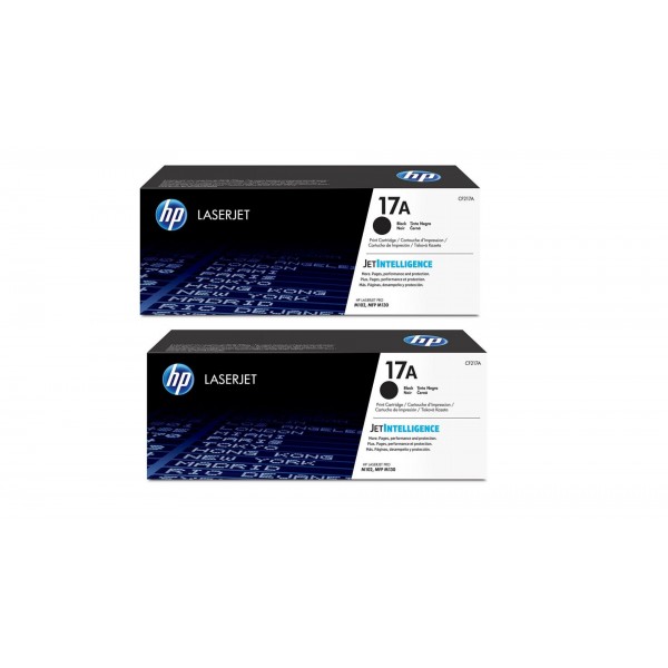 Set Cartuse Toner Original HP (17A) 2x CF217A Negru, 3200 pagini si stick USB