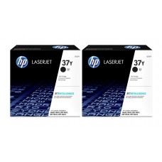 Pachet Cartuse Toner Original HP (37Y) 2x CF237Y Negru, 82000 pagini si stick USB