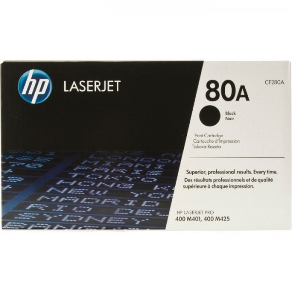 Cartus Toner Original HP (80A) CF280A Negru, 2700 pagini