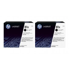 Set Cartuse Toner Original HP (81X) 2x CF281X Negru, 50000 pagini si stick USB