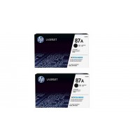 Set Cartuse Toner Original HP (87A) 2x CF287A Negru, 18000 pagini si stick USB