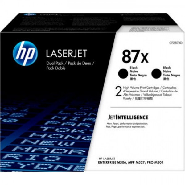 Set Cartuse Toner Original HP (87X) CF287XD Negru, 36000 pagini