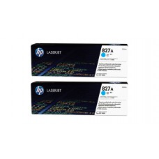 Set Cartuse Toner Original HP (827A) 2x CF301A Cyan, 64000 pagini si stick USB